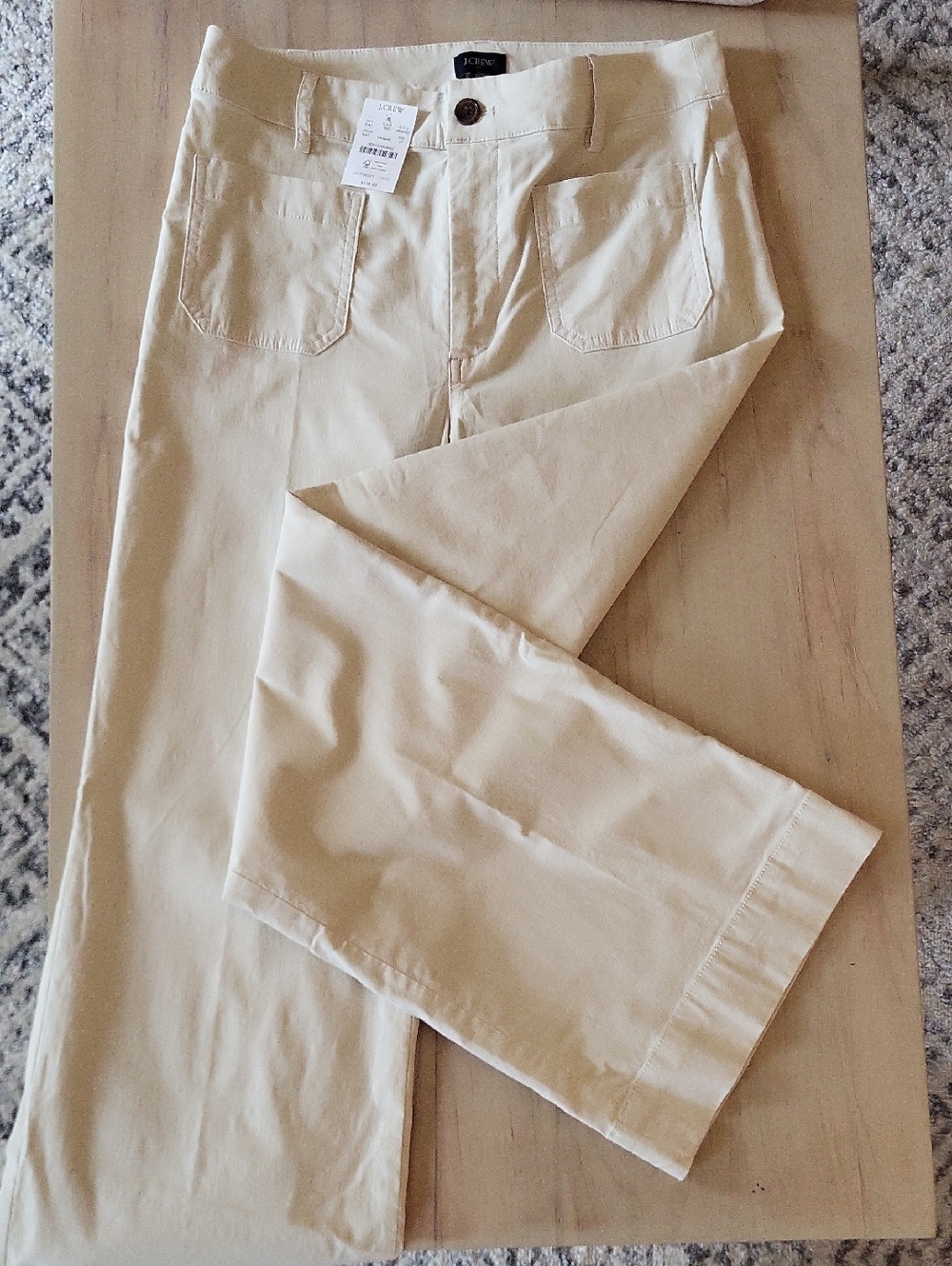 JCREW LIZZY WIDE LEG POCKET COTTON PANTS SIZE 27